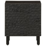 vidaXL Noptiere, 2 buc., negru, 40x33x46 cm, lemn masiv de mango