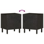 vidaXL Noptiere, 2 buc., negru, 40x33x46 cm, lemn masiv de mango