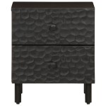 vidaXL Noptieră, negru, 40x33x46 cm, lemn masiv de mango