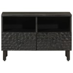 vidaXL Comodă TV, negru, 70x33x46 cm, lemn masiv de mango