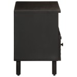 vidaXL Comodă TV, negru, 70x33x46 cm, lemn masiv de mango