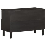 vidaXL Comodă TV, negru, 70x33x46 cm, lemn masiv de mango