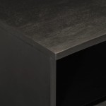 vidaXL Comodă TV, negru, 70x33x46 cm, lemn masiv de mango