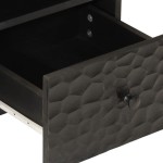 vidaXL Comodă TV, negru, 70x33x46 cm, lemn masiv de mango