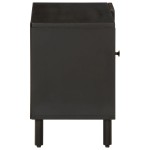 vidaXL Comodă TV, negru, 80x31x46 cm, lemn masiv de mango