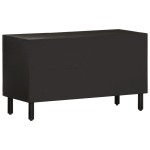 vidaXL Comodă TV, negru, 80x31x46 cm, lemn masiv de mango