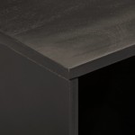 vidaXL Comodă TV, negru, 80x31x46 cm, lemn masiv de mango