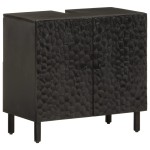 vidaXL Dulap chiuveta de baie, negru, 62x33x58 cm, lemn masiv de mango vidaXL Dulap chiuveta de baie, negru, 62x33x58 cm, lemn masiv de mango