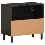 vidaXL Dulap chiuveta de baie, negru, 62x33x58 cm, lemn masiv de mango vidaXL Dulap chiuveta de baie, negru, 62x33x58 cm, lemn masiv de mango
