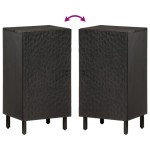 vidaXL Dulap lateral, negru, 40x33x75 cm, lemn masiv de mango