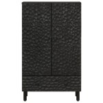 vidaXL Dulap înalt, negru, 60x33x100 cm, lemn masiv de mango