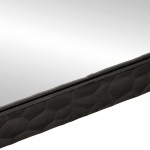 vidaXL Oglindă de baie negru 50x70x2,5cm lemn masiv de mango și sticlă