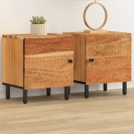 vidaXL Noptiere, 2 buc., 40x33x46 cm, lemn masiv de acacia vidaXL Noptiere, 2 buc., 40x33x46 cm, lemn masiv de acacia