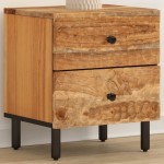 vidaXL Noptieră, 40x33x46 cm, lemn masiv de acacia vidaXL Noptieră, 40x33x46 cm, lemn masiv de acacia