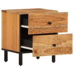 vidaXL Noptieră, 40x33x46 cm, lemn masiv de acacia vidaXL Noptieră, 40x33x46 cm, lemn masiv de acacia