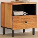 vidaXL Noptieră, 40x33x46 cm, lemn masiv de acacia vidaXL Noptieră, 40x33x46 cm, lemn masiv de acacia