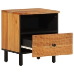 vidaXL Noptiere, 2 buc., 40x33x46 cm, lemn masiv de acacia vidaXL Noptiere, 2 buc., 40x33x46 cm, lemn masiv de acacia