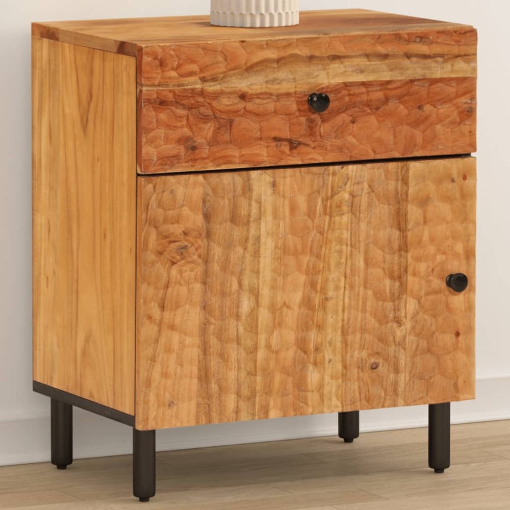 vidaXL Noptieră, 50x33x60 cm, lemn masiv de acacia