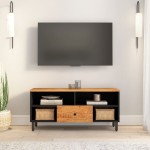 vidaXL Dulap TV, 100x33x46 cm, lemn masiv de acacia