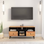 vidaXL Dulap TV, 100x33x46 cm, lemn masiv de acacia