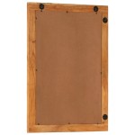 vidaXL Oglindă de baie, 50x70x2,5 cm, lemn masiv de acacia și sticlă