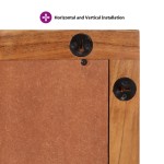 vidaXL Oglindă de baie, 50x70x2,5 cm, lemn masiv de acacia și sticlă