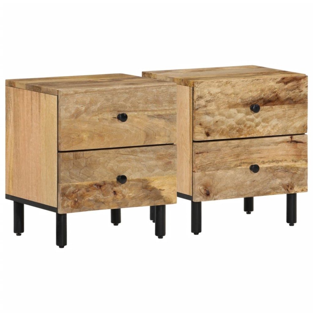 vidaXL Noptiere, 2 buc., 40x33x46 cm, lemn masiv de acacia