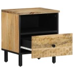 vidaXL Noptiere, 2 buc., 40x33x46 cm, lemn masiv de acacia vidaXL Noptiere, 2 buc., 40x33x46 cm, lemn masiv de acacia