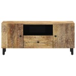 vidaXL Comodă TV, 105x33x46 cm, lemn masiv de mango