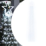 vidaXL Instalație brad de Crăciun 320 LED-uri, alb rece, 375 cm vidaXL Instalație brad de Crăciun 320 LED-uri, alb rece, 375 cm