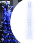 vidaXL Lumină pentru brad de Crăciun 320 LED-uri albastru 375 cm vidaXL Lumină pentru brad de Crăciun 320 LED-uri albastru 375 cm