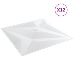 vidaXL Panouri de perete 12 buc. alb 50x50 cm XPS 3 m² stea vidaXL Panouri de perete 12 buc. alb 50x50 cm XPS 3 m² stea