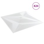 vidaXL Panouri de perete 24 buc. alb 50x50 cm XPS 6 m² stea