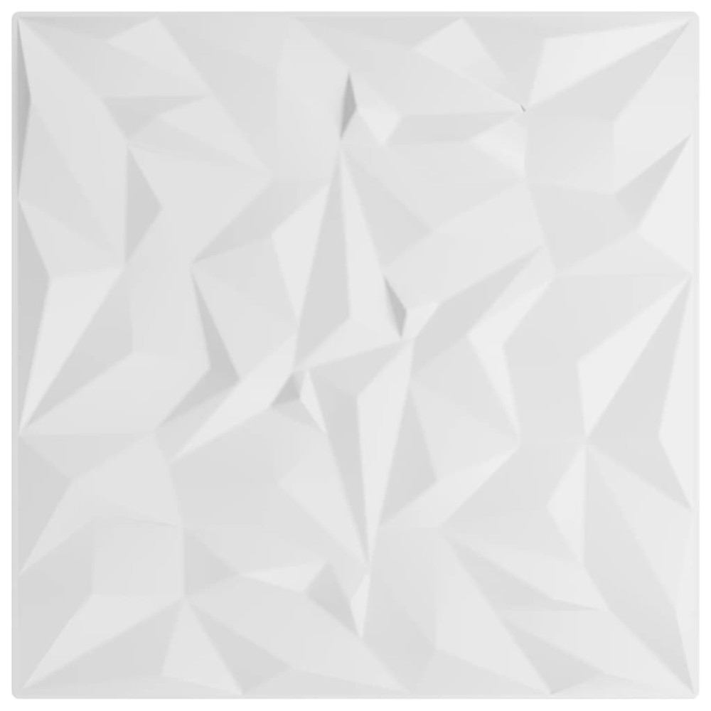 vidaXL Panouri de perete 12 buc. alb 50x50 cm XPS 3 m² ametist