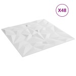 vidaXL Panouri de perete 48 buc. alb 50x50 cm XPS 12 m² ametist vidaXL Panouri de perete 48 buc. alb 50x50 cm XPS 12 m² ametist