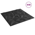 vidaXL Panouri de perete 48 buc. negru 50x50 cm XPS 12 m² ametist vidaXL Panouri de perete 48 buc. negru 50x50 cm XPS 12 m² ametist