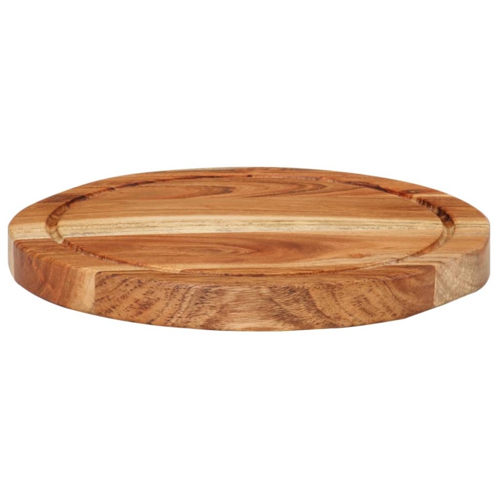 vidaXL Tocător, Ø25x2,5 cm, lemn masiv de acacia