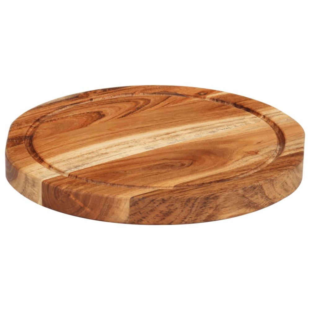 vidaXL Tocător, Ø25x2,5 cm, lemn masiv de acacia
