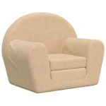 vidaXL Canapea extensibilă pentru copii cremă moale de pluș