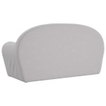 vidaXL Canapea extensibilă de copii 2 locuri, gri deschis, pluș moale