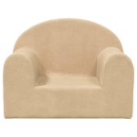 vidaXL Canapea pentru copii cremă moale de pluș