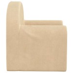 vidaXL Canapea pentru copii cremă moale de pluș