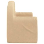 vidaXL Canapea pentru copii cu 2 locuri, cremă moale de pluș