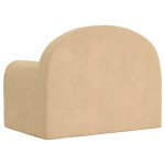 vidaXL Canapea extensibilă pentru copii cremă moale de pluș