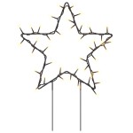 vidaXL Decor stele luminoase de Crăciun cu țăruși 3 buc. 50 LED 29 cm