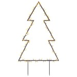 vidaXL Decorațiune brad cu lumini de Crăciun cu țăruși, 115 LED, 90 cm vidaXL Decorațiune brad cu lumini de Crăciun cu țăruși, 115 LED, 90 cm