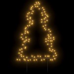 vidaXL Decorațiune brad cu lumini de Crăciun cu țăruși, 115 LED, 90 cm vidaXL Decorațiune brad cu lumini de Crăciun cu țăruși, 115 LED, 90 cm
