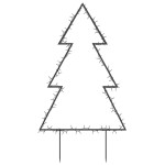 vidaXL Decorațiune brad cu lumini de Crăciun cu țăruși, 115 LED, 90 cm vidaXL Decorațiune brad cu lumini de Crăciun cu țăruși, 115 LED, 90 cm