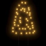 vidaXL Decor brad cu lumini de Crăciun cu țăruși 3 buc. 50 LED 30 cm