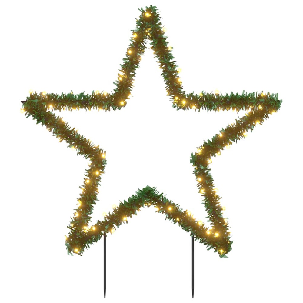 vidaXL Decorațiune stea cu lumini de Crăciun cu țăruși, 115 LED, 85 cm